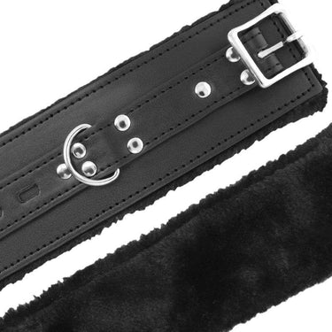 Manette in Ecopelle con Pelliccia Sintetica e Catene Regolabili